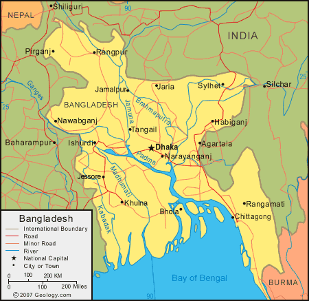 bangladesch karte